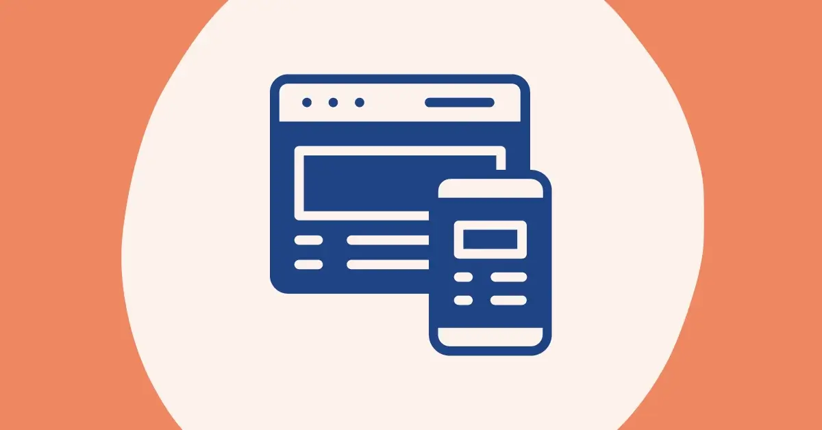 Image of icons representing a mobile friendly web design