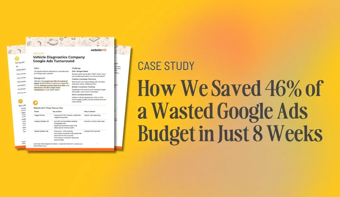 How We Saved 46% of a Wasted Google Ads Budget in Just 8 Weeks