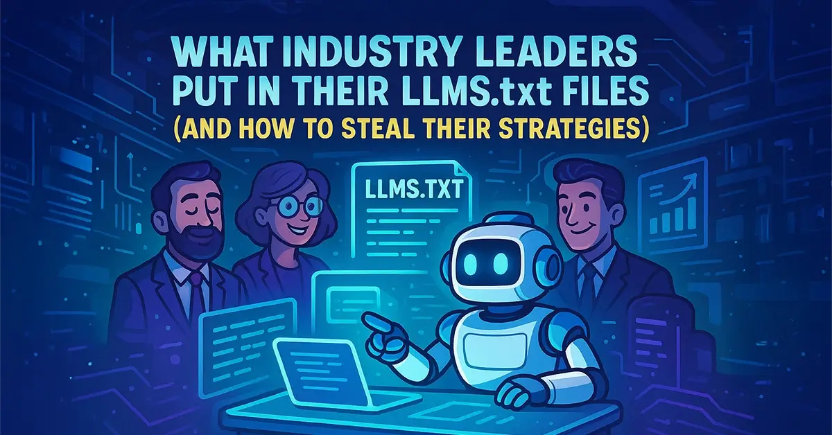 What Industry Leaders Put in Their LLMS.txt Files (And How to Steal Their Strategies)