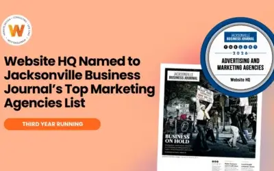 Website HQ Named to Jacksonville Business Journal’s Top Advertising and Marketing Agencies List for the Third Year in a Row