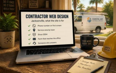 Contractor web design in Jacksonville: what the website is for