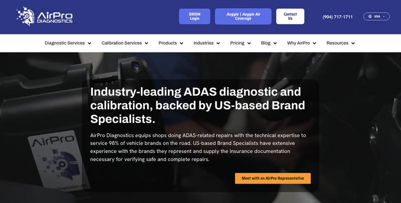 AirPro Diagnostics website