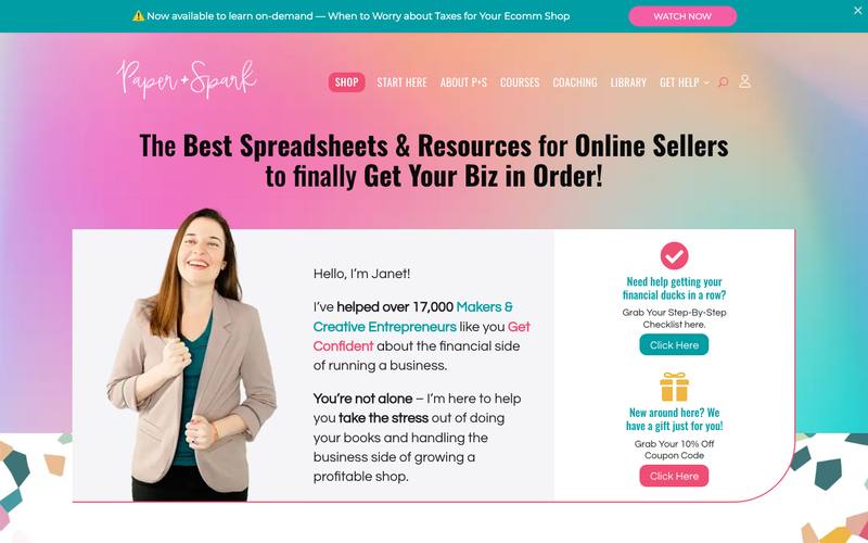 Paper + Spark website